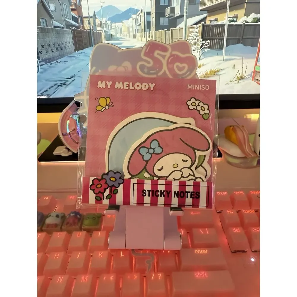 My Melody Sticky Notes Set 2 Designs 20 Sheets Kawaii Stationery 2024 Sanrio